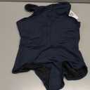 Charmo Ribbed Swimsuits Button Racerback Women's Rash guard Long Torso One Piece Bathing Suit Large