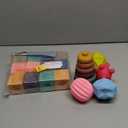 Jyusmile Baby Toys 6-12 Months, Montessori Toy for Babies 6-12 Months, Incl Stacking Building Blocks & Soft Infant Teething Toys & Sensory Balls for Toddlers 0-3-6-9-12 Month