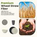 Homienly Kitchen Wheat Straw Dinnerware Set 40 PCS - Dinner Plates, Cereal Bowls, Wheat Straw Cups Set, Microwave and Dishwasher Safe Dishes Set, Unbreakable Dish Set for Party, Outdoor(Grey Stone)