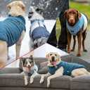 Reversible Dog Winter Coat, Waterproof Warm Fleece Sweater Windproof Lightweight Pet Snow Jacket for Medium Large Dogs with Double Ended Zipper, Cold Weather Dog Coat,Blue,M (M (Neck 15.716.5", Chest 24.425.2"))