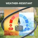 100ft Non-Expanding Garden Hose – Ultra-Light, Kink-Free, High-Pressure, Abrasion-Resistant, Durable, All-Weather, Eco-Friendly, Black&Gray