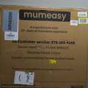 Mumeasy Baby Gate for Stairs - 29.6-46" Auto Close Dog Gate for Doorways, Extra Wide Child Gate Indoor, Walking Through Safety Gate for Kid, Pet Gates No Drilling White, Mom's Choice Awards Winner