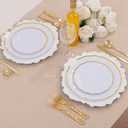 ejonirinjonir EI 50pcs Reef Charger Plates Bulk,13 Inch Plastic White Charger Plates,Parties,White Chargers for Dinner Plates,Suitable for Wedding,Events