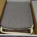 BALEINE 3 Pack Fabric Storage Bins for Shelves, Linen Storage Baskets for Organizing, Decorative Closet Bins for Clothes, Home (Grey, 15"x11"x9.5")