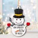 7 x Naughty Christmas Ornaments 2025 - Inappropriate Christmas Ornaments Gag Gifts Funny Adult Exchange Ideas, Adult Ornament for Hanging Decor, Wooden Ornament for Xmas Tree Decor