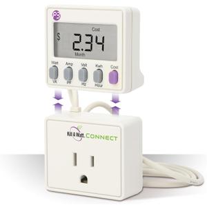 Kill A Watt Connect P4498 Electricity Usage Monitor Power Consumption Meter with Two Piece Housing and 35 Inch Cord for Easy Use