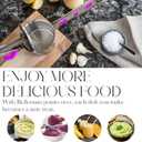 Bellemain Heavy-Duty Stainless Steel Potato Ricer & Masher | 15 oz, Perfect for Mashed Potatoes | Kitchen Tool with 3 Interchangeable Discs (Purple)