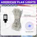 Leisure world American Flag Lights 384 Super Bright LEDs, Waterproof USA Flag Decoration for 250th Anniversary, Independence Day (July 4th), Memorial Day, Christmas & Holiday Party