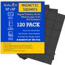 2 x Small Magnets for Crafts with Adhesive Backing 0.8 x 0.8 in - Pack of 120 Self Sticky Magnetic Dots Peel and Stick - Cut Square Magnet Stickers for Fridge, DIY, Classroom