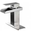 Vsunhoo Brushed Nickel Waterfall Bathroom Faucet