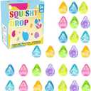 Fidget Toys Stress Ball for Kids 28pcs, Cube Squishies Anxiety Stress Relief, Ice Squishy Stress Cube-Drop Malt Sugar Balls, Sensory Toys for Kids with Autism, Fidgets for Classroom Prize Toys