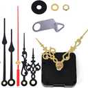 EMOON Clock Movement Mechanism Kit With 3 Pack Hands, Silent Sweep Quartz 12888 Motor, DIY Replacement For Custom Clock (Total Shaft Length 5/8 In)