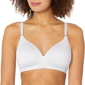 Warner's Women's Plus Size Simply Perfect Super Soft Wireless Lightly Lined Comfort Bra Rm1691t (36A, White)