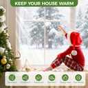 FLYZZZ Window Insulation Kit, Window Insulation for Winter (0.9 Mil) Winter Shrink Film, Indoor Plastic Window Covering for Winter with Wide Tape, Insulates 5 Standard (3'x5') Windows