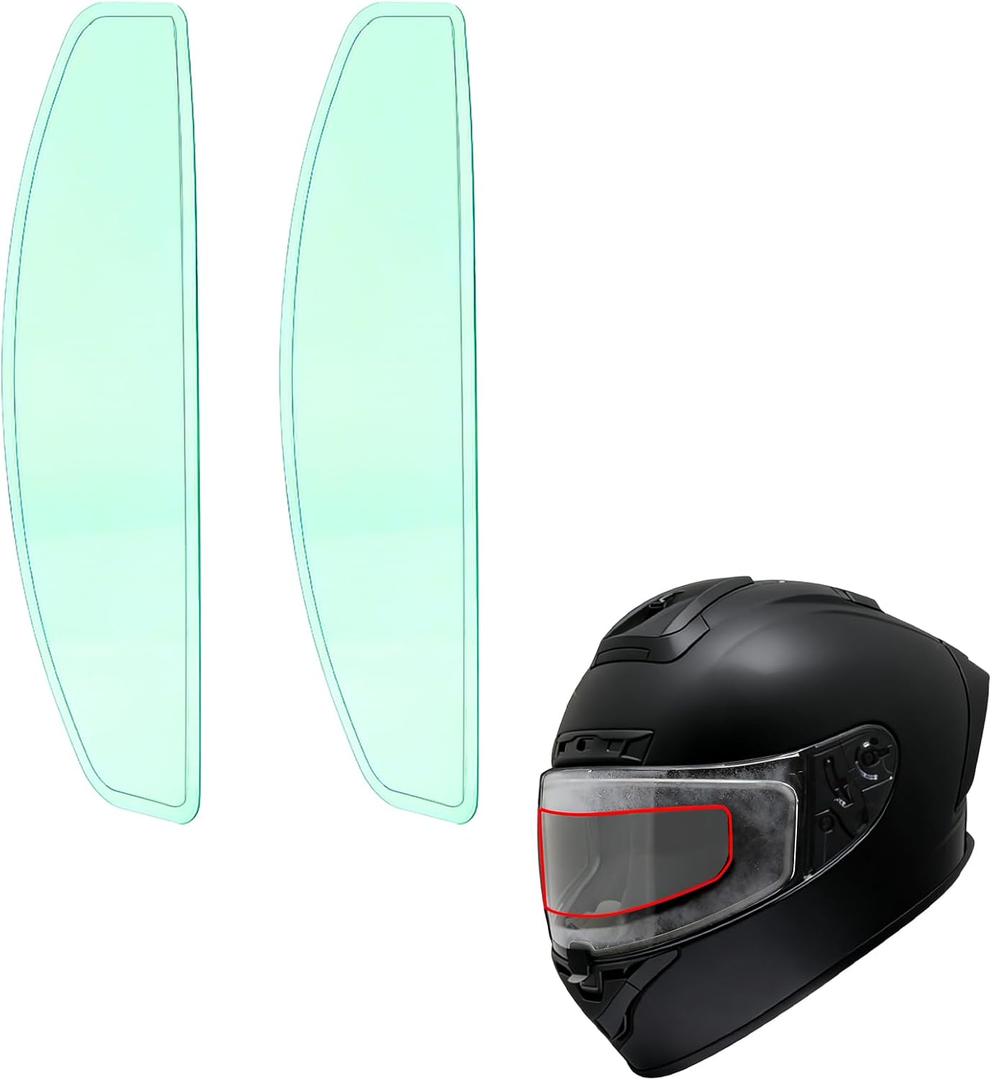 Universal Anti Fog Film for Motorcycle Helmet Visors,Helmet Visor Protector Anti Fog Sticker for Cold Mornings and Rainy Days,(2-Pack)
