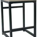 Homepop Home Decor | Modern 24-Inch Counter Stool | Backless Metal Frame Bar Stools Counter Height | Decorative Home Furniture, Natural