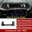 Center Console Navigation Panel Cover Trim Decals for 2019-2026 Dodge Ram 1500 2500 3500 Accessories Carbon Fiber Stickers, Only Fit 12inch Model