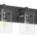 Bathroom Vanity Light, Square Design 5 Lights Morden Bathroom Lighting Fixtures Over Mirror, Black Vanity Light for Living Room/Bedroom