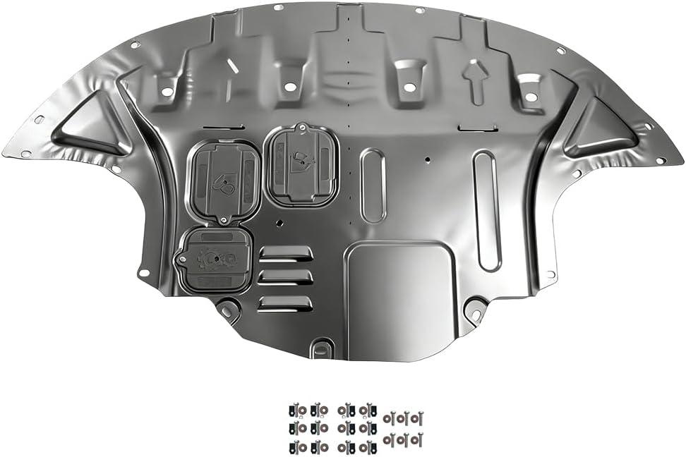 Steel Engine Splash Shield Fit for Hyundai Elantra 2017 2018 2019 2020 Front Skid Plate Heavy-Duty Lower Engine Cover Guard Fit for Elantra Engine Shield w/Screw Hardware
