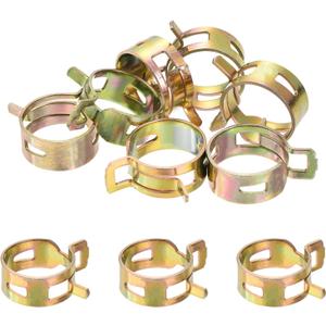MECCANIXITY ID 18.5mm 3/4inch Fuel Line Hose Clips, Pipe Clamps,Spring Hose Clamp,Low Pressure Air Clamp, Water Pipe Air Tube Vacuum Hose Clamp Fastener,Pack of 10