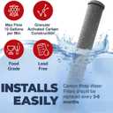 5 Micron 2.5" x 20" Whole House CTO Carbon Sediment Water Filter Cartridge Compatible with Pentek C1-20, NCP-20, Made in USA, Pack of 4