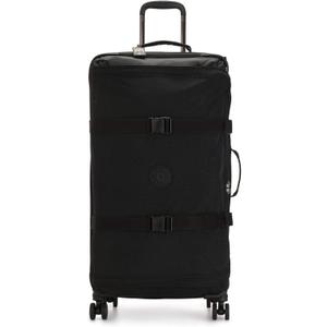 Kipling Spontaneous Softside Spinner Wheel Luggage, Integrated TSA Accepted Lock, Black Noir, Checked-Large,KI4193