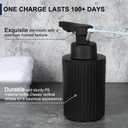 Automatic Soap Dispenser Liquid Touchless: 9oz Black Plastic - Rechargeable Electric Smart Auto Hand Soap Dispenser - Dish Bathroom Kitchen