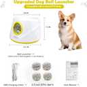 MEKAPLE Automatic Dog Ball Launcher, Upgraded Interactive Dogs Balls Thrower for Small and Medium Dogs, Distance Adjustable Mental Stimulating Dog Toys with 4 Durable Etpu Balls 2.2 Inch (Yellow)