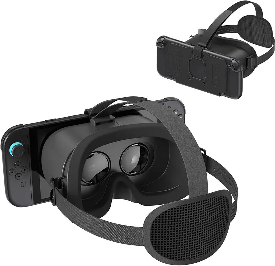VR Headset for Nintendo Switch 2 (2025), Switch 2 Virtual Reality VR Glasses with Adjustable HD Lenses and Comfortable Head Strap, 3D Goggles for Switch 2 Accessories (All Black)