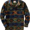 Legendary Whitetails Men's Long Sleeve Fleece Button Up Shirt Casual Fit Thick Heavyweight (Large - Asphalt Ridge)