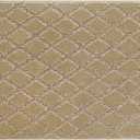PURE ERA Carpet Stair Tread Landing Mat Tape Free Self Adhesive Non Slip Skid Resistant Indoor Doormat Area Rug Floor Mat for Kitchen Bathroom Workstations Washable 2' X 3' (Khaki Diamond Trellis)