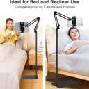 SAMHOUSING Tablet Floor Stand, Adjustable Universal 360-degree Rotatable Metal Tablet Holder, Phone Stand for iPad/iPhoneX/iPad Pro or Other 4.7~12.9 Inch-Screen Devices (Black)