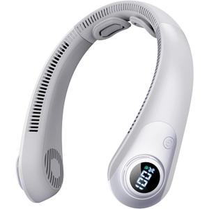 Portable Neck Fan that Blow Cold Air, LED Display, Rechargeable Hands-Free Wearable Cooling Personal Fan, 5 Speed, Neck Support, Bladeless Neck Air Conditioner, Gifts for Women/Men, Hot Flashes