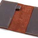 Robrasim Leather Journal Cover for Field Notes, Notebook Cover for Moleskine Cahier, Handmade Vintage Leather Cover for 3.5" x 5.5" Notebooks, Coffee