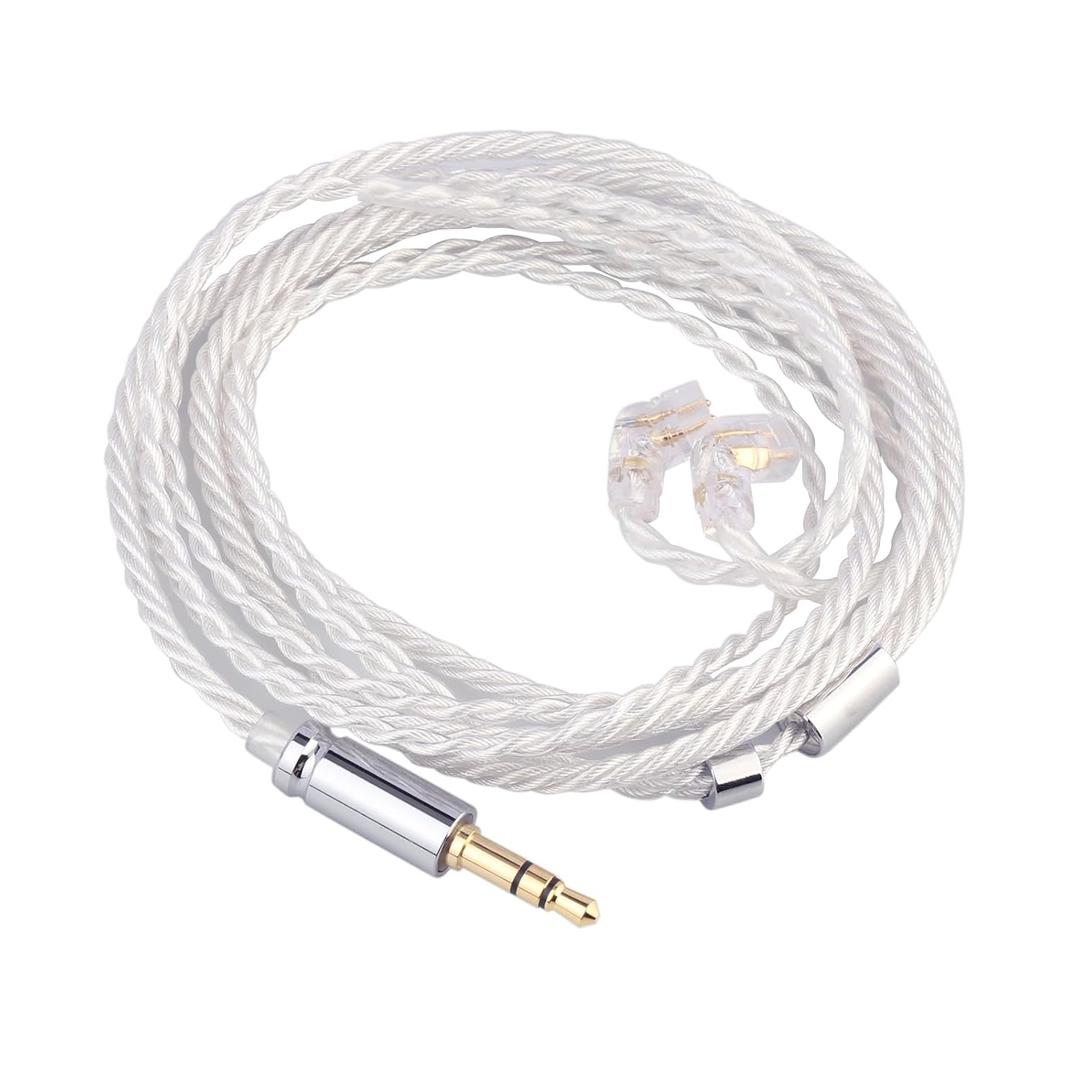 Linsoul Tripowin Solstice 26AWG Silver-Plated Copper HiFi IEM Cable for in Ear Monitor, Audiophile(Recessed 2pin)