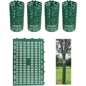 Tree Trunk Protectors Tree Bark Protectors - 4Pcs Splicable Tree Trunk Protector Guard Breathable Tree Protectors for Wildlife Protection