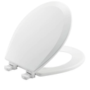 BEMIS 500EC 390 Toilet Seat with Easy Clean & Change Hinges, 1 Pack Round, Cotton White