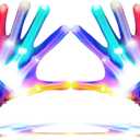 LED Finger Gloves - Light Up Gloves with 5 Color/6 Mode for Teen & Adult Gifts - Perfect for Halloween & Christmas Party (1 Pair/L)