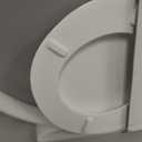 Round Toilet Seat Angol Shiold Quiet-Close Molded Wood Toilet Seat with Non-Slip Adjustable Hinges, Anti-Pinch Bumpers, Easy Install & CleanWhite, Round 16.5''