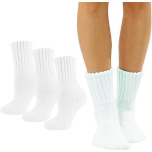 Women Wool Socks Thermal Boot Socks Winter Extra Thick Cozy Sock For Women (Size: 5-11, White)