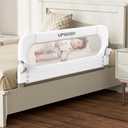 UPGOGO Folding Bed Rail for Toddlers, Baby Bed Rail Guard with Reinforced Anchor Safety System, (White,43"x23.6")