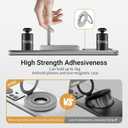3 x OPSO Magnetic Phone Ring Holder for MagSafe, 360 Degree Rotation Silicone Finger Ring Grip Stand Holder, Adjustable Kickstand, Compatible with iPhone 16 15 14 13 12/Pro/Max, Samsung and All Smartphone