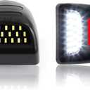 Bestview LED License Plate Lights Assembly w/Red OLED Neon Tube Compatible with Chevy Silverado GMC Sierra 1500 2500 3500 Suburban Tahoe Cadillac Escalade EXT, 6000K White 2-Pieces