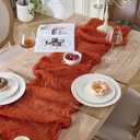 2 x 3 Pack Terracotta Cheesecloth Table Runners, 120 Inch 10Ft Orange Gauze Table Runner for Wedding Birthday Party Baby Shower Decorations