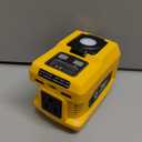 220W Power Inverter Compatible with Dewalt 20V Battery, DC 20V to AC 110V Inverter, Portable Power Station Generator with 1 AC Outlet, 2 USB Ports & 1 Type-C Fast Charging, 400LM LED Work Light (Yellow)