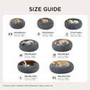 Bedsure Calming Dog Bed for Small Dogs - Donut Washable Small Pet Bed, 23 inches Anti-Slip Round Fluffy Plush Faux Fur Large Cat Bed, Fits up to 25 lbs Pets, Dark Grey