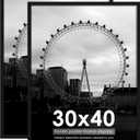 30x40 Picture Frame Black Pack of 2, with HD Plexiglass Durable and Scratch-proof, Classic Poster Frame for Horizontal or Vertical Wall Mountin