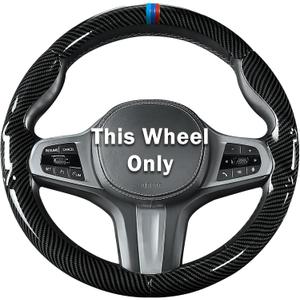 Steering Wheel Cover for BMW 3 4 Series(2021-2024) 5 Series(2020-2023) X5(2019-2020) X7(2020-2025) M3 2 4 7 8 Series X3M X4 X6 XM M2 M4 M5 M8 Z4 i4, Glossy Black