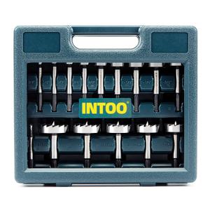 INTOO Hex Shank Forstner Bit Set 16 pcs Multi Sided Shank Wood Drill bit Set