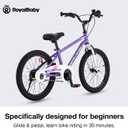 RoyalBaby EZ Kids Bike,Balance and Pedal Bicycle for Boys & Girls Beginner,14 16 18 Inch Toddlers to Big Kids 3-9 Years
